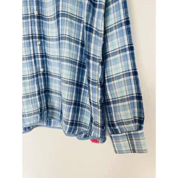 REPORT COLLECTION Linen Blend Button Down Shirt Sz XXL Woven Resort Vacation - Picture 3 of 11